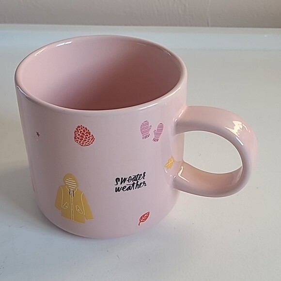 Starbucks Pink "Stay Cozy/Sweater Weather" Ban.Do 2018 12 oz. Ceramic Mug - Picture 5 of 9